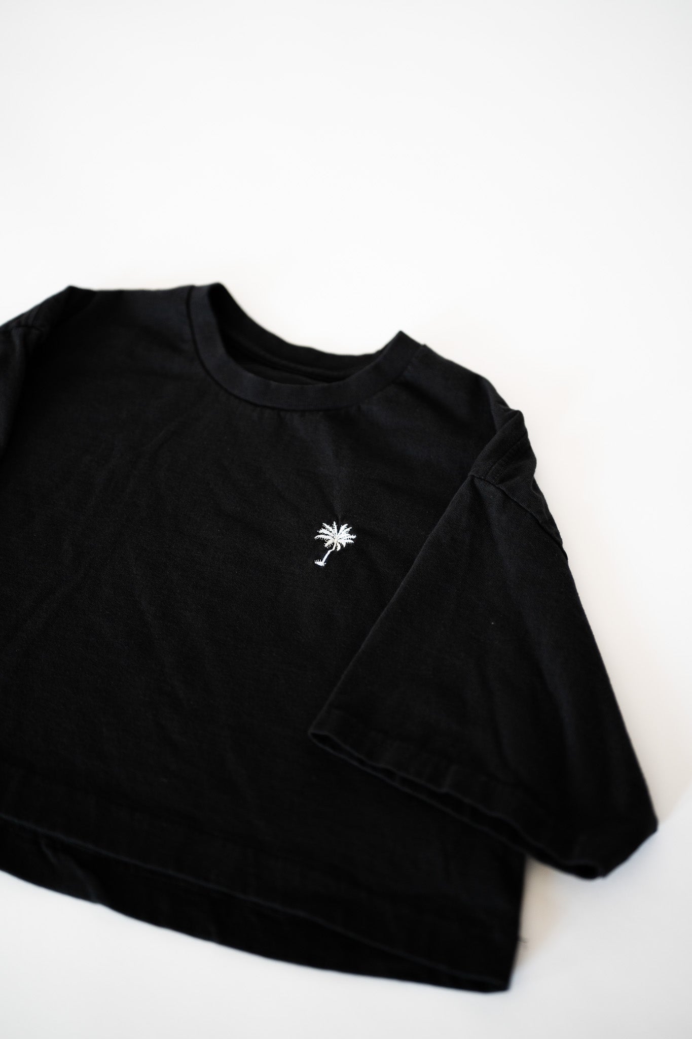 EMBROIDERED CROP TEE